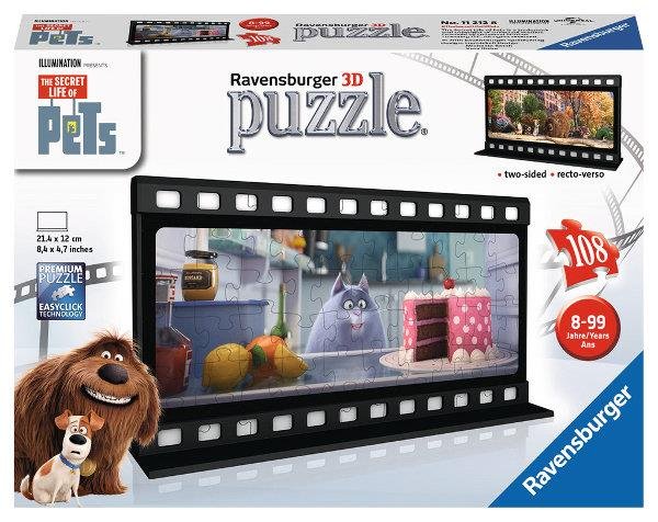Ravensburger  Puzzle 3D Kadr z filmu Pets 108