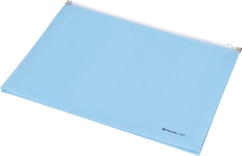 Panta Plast Koperta Focus z suwakiem płaska A4 C4604 niebieska