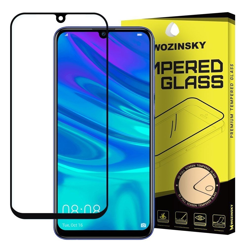 Wozinsky super wytrzymałe szkło hartowane Full Glue na cały ekran z ramką Case Friendly Huawei P Smart 2020 / Huawei P Smart Plus 2019 / P Smart 2019 czarny