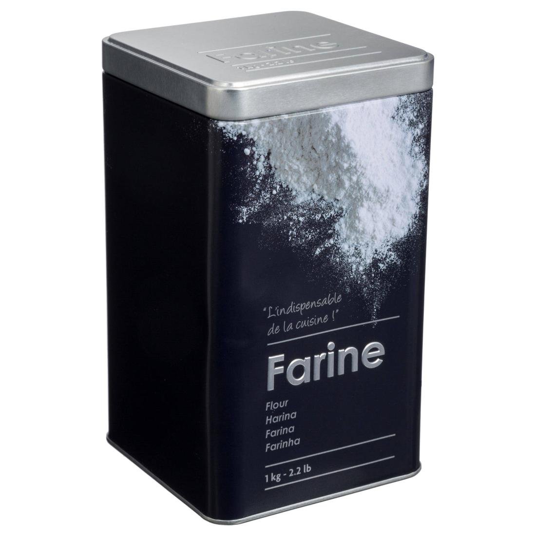 5five Simply Smart Pojemnik na mąkę 1 kg metal czarny 136308