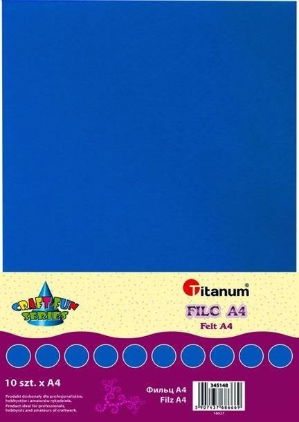 Titanum Filc A4 Niebieski 10 sztuk 345148