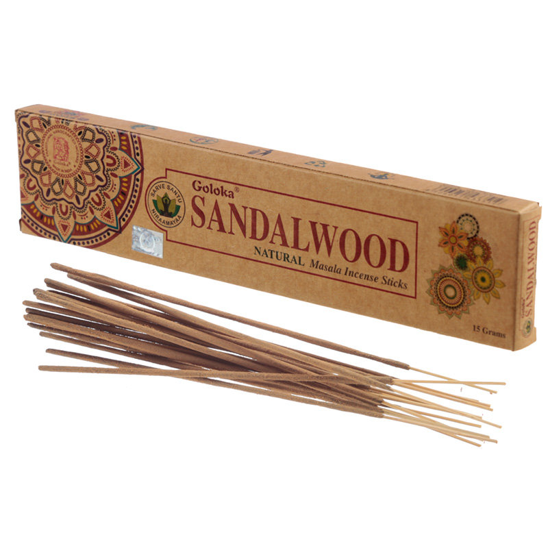 Kadzidełka PREMIUM Goloka Organica DRZEWO SANDAŁOWE Sandalwood - 15 g