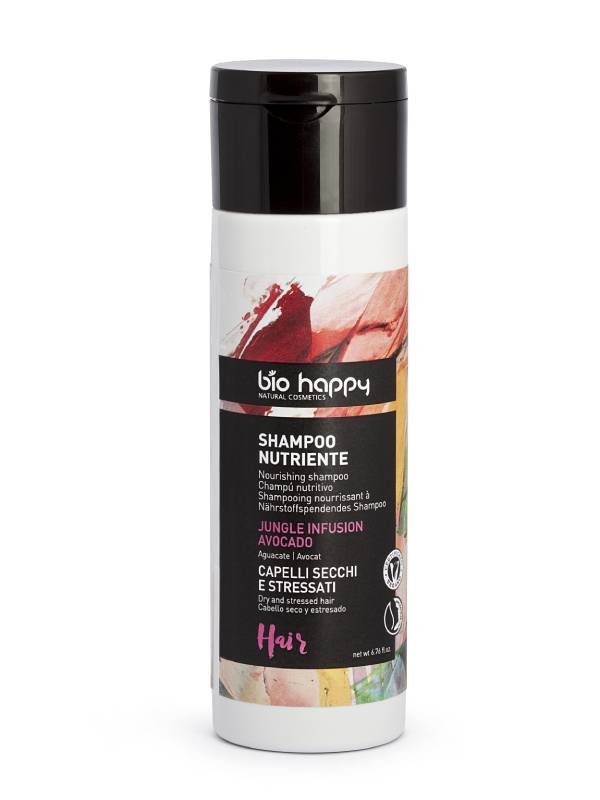Bio Happy Happy Pielęgnacja włosów Odżywczy szampon Jungle Infusion Awokado 200 ml