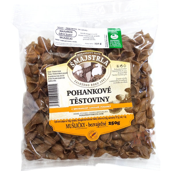 Smajstrla Makaron gryczany muszelka bezglutenowy 250g Smajstrla 1830