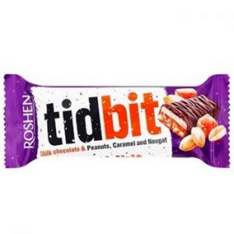 Baton Tidbit Caramel & Peanuts Roshen 70g CROS.1072