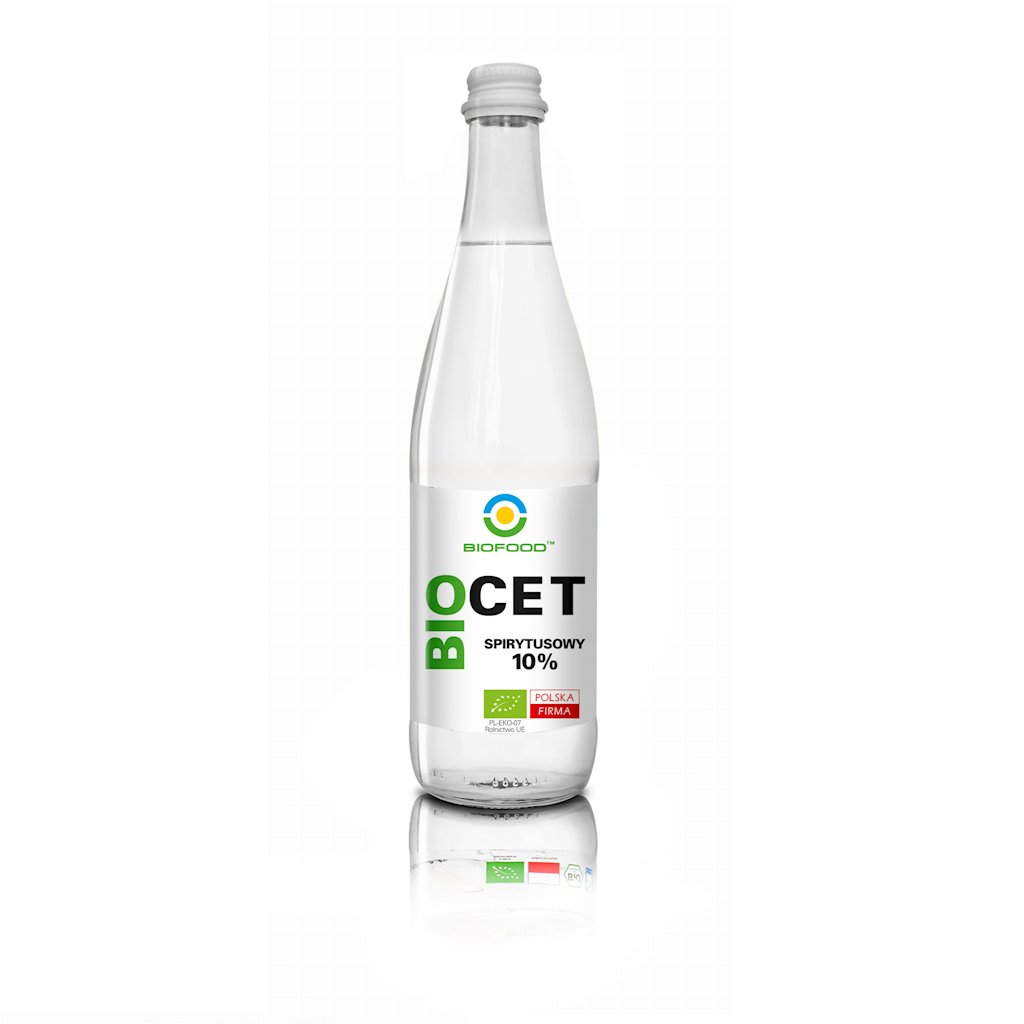 Bio Food (soki, przetwory, octy, olej kokosowy) OCET SPIRYTUSOWY 10% BEZGLUTENOWY BIO 500 ml - BIO