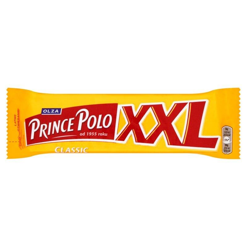 Kraft Kruchy wafelek z kremem kakaowym oblany czekoladą Prince Polo XXL Classic 50 g