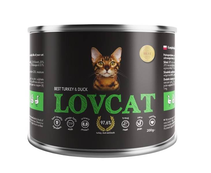 Lovcat Best Turkey & Duck puszka 200g