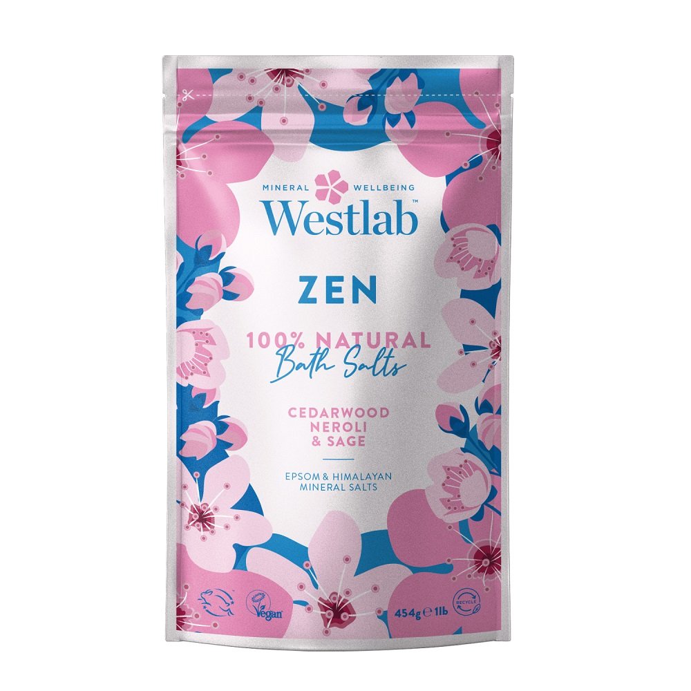 Westlab Zen Bath Salts wyciszająca sól do kąpieli Olejek Cedrowy & Neroli & Szałwia 454g