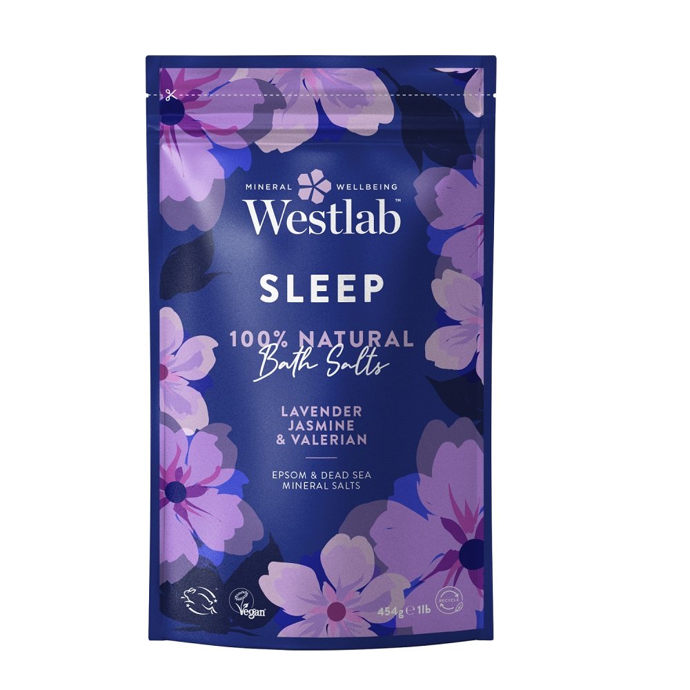 Westlab Westlab Sleep Lawenda & Jaśmin & Waleriana 454g uspokajająca sól do kąpieli