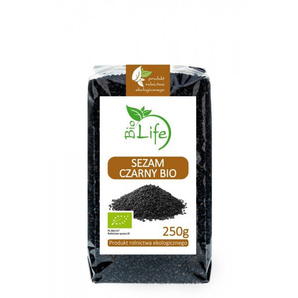 BioLife 101BioLife Sezam Czarny Niełuskany 250g - ZLFSEZAMCZA250