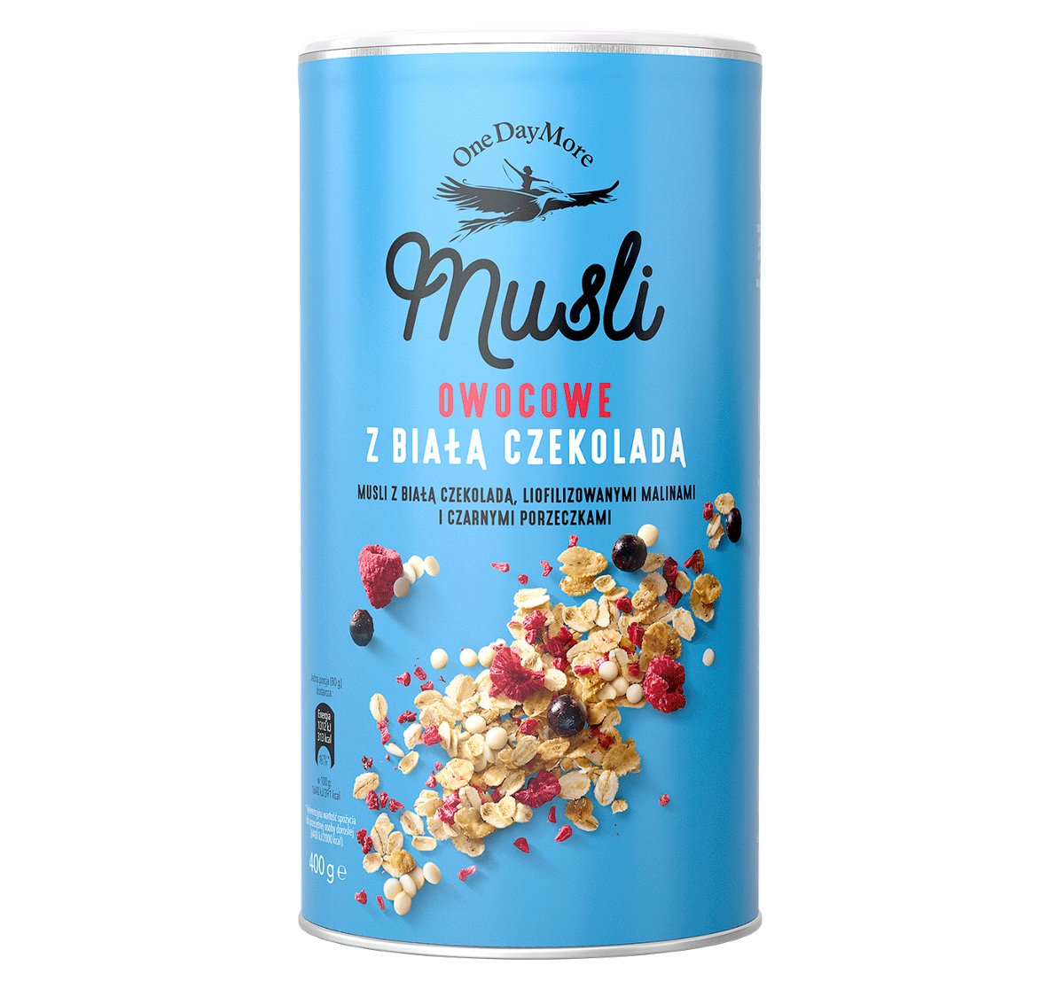 OneDayMore Musli Owocowe z białą czekoladą 400 g