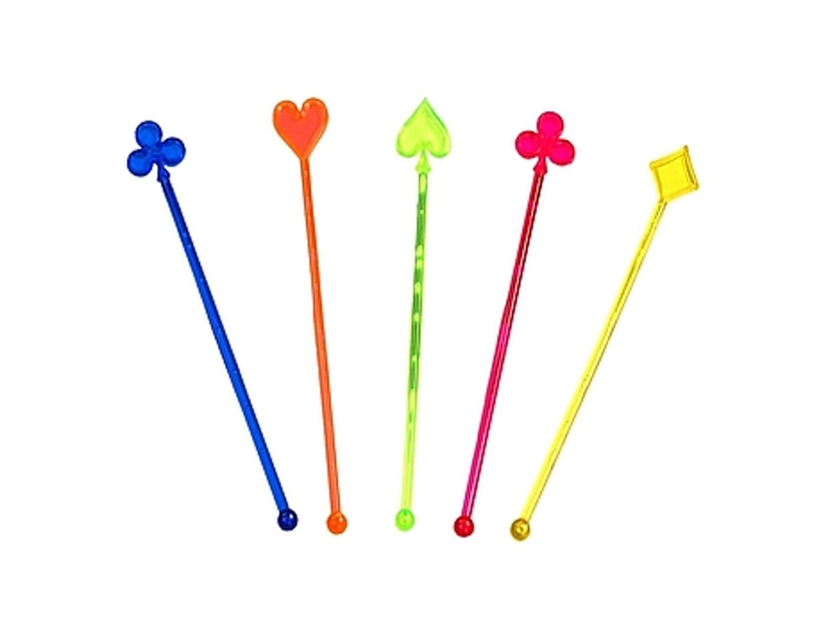 Mieszadełka koktajlowe Karty - 17 cm - 10 szt.