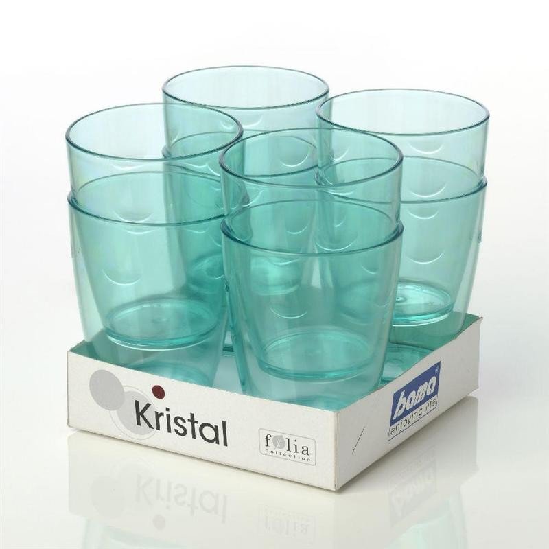 Bama Bama Kubki plastikowe komplet 8 x 280 ml KRISTALL 45105