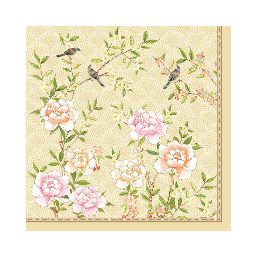 Nuova R2S R2S Serwetki 20 szt 3 warstw R2S Napkins Palace Garden beżowe 414 PALF