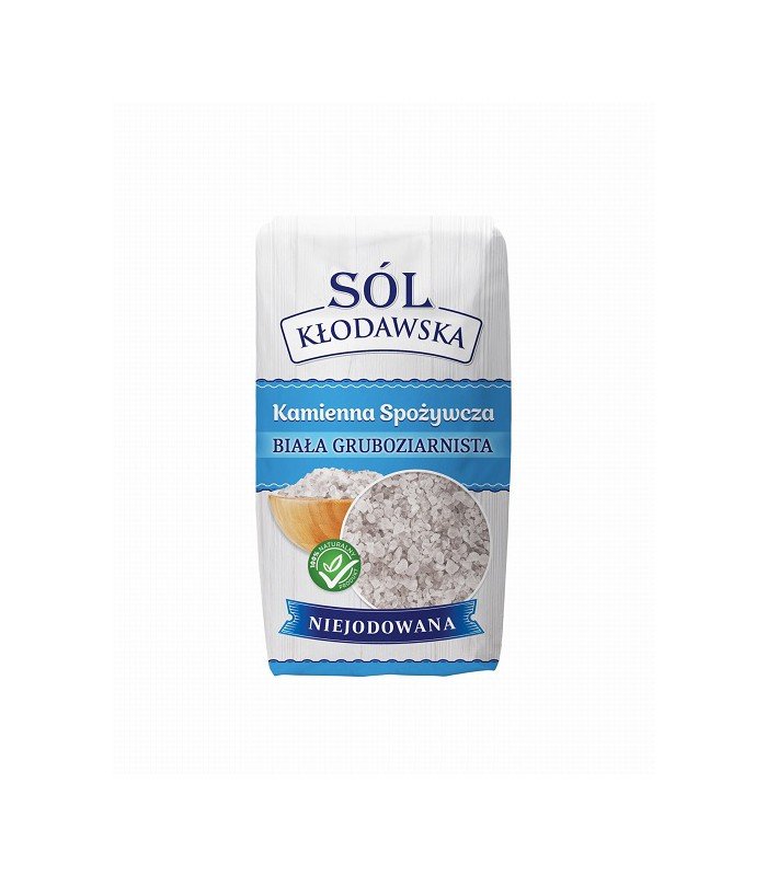 Sól Kłodawska, kamienna spożywcza, biała, gruboziarnista, niejodowana, 1 kg
