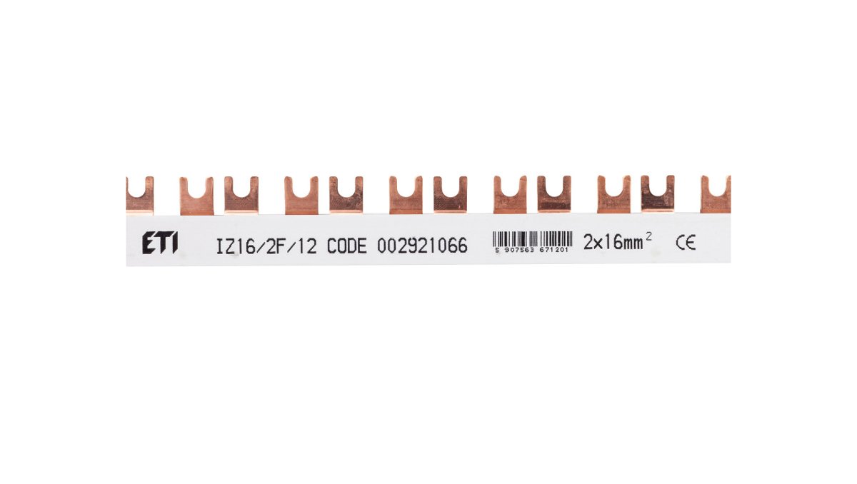 ETI POLAM Szyna łączeniowa widełkowa 2P 100A 16mm2 (12mod.) IZ162F12 002921066 002921066