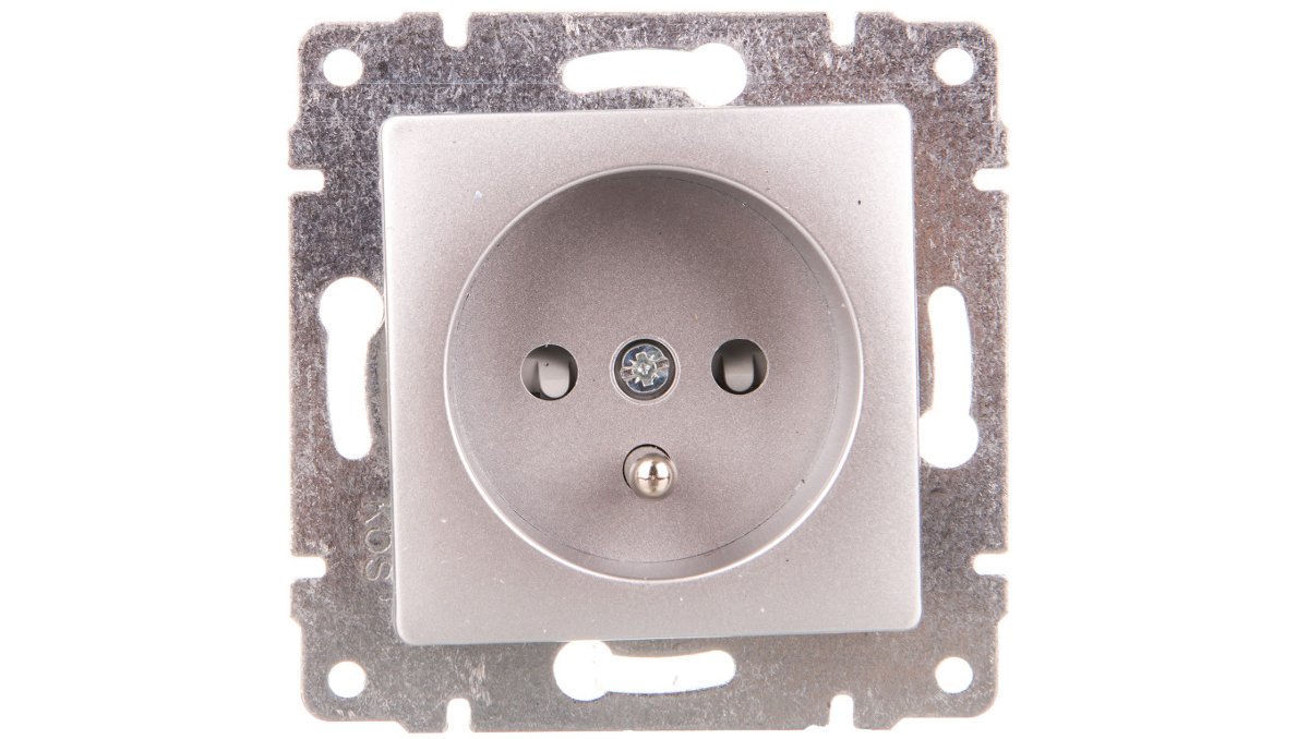 KOS Elektro System Vena aluminium gniazdo pojedyncze +0) kos_514034