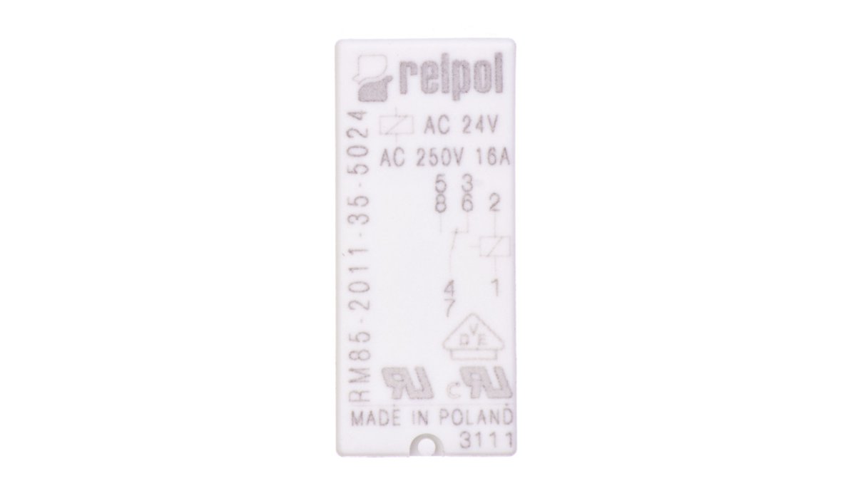 Relpol Przekaźnik miniaturowy 1P 16A 24V AC PCB AgNi RM85-2011-35-5024 604651 604651