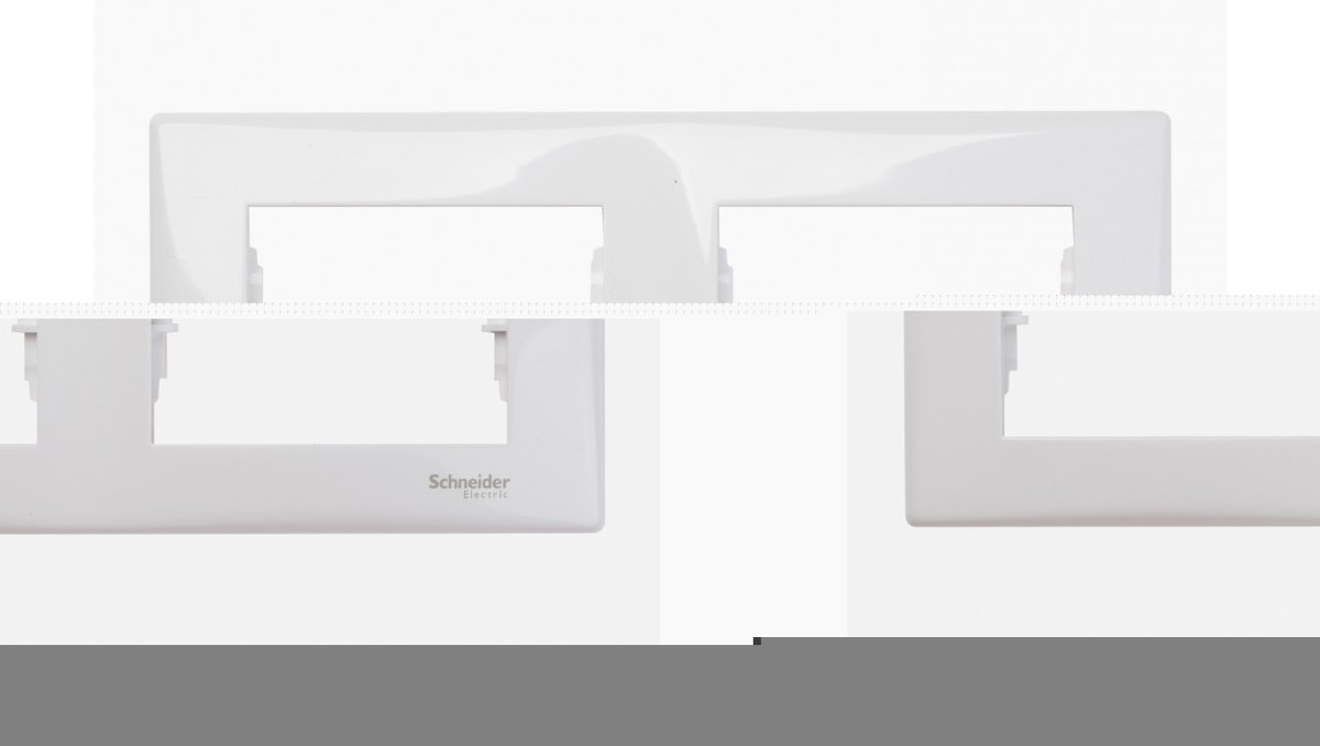 LEDart 2-krotna pozioma - Schneider Electric SEDNA SDN5800321, kolor biały