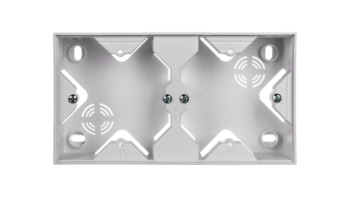 Ospel Puszka naścienna do serii SONATA podwójna, biały SONATA