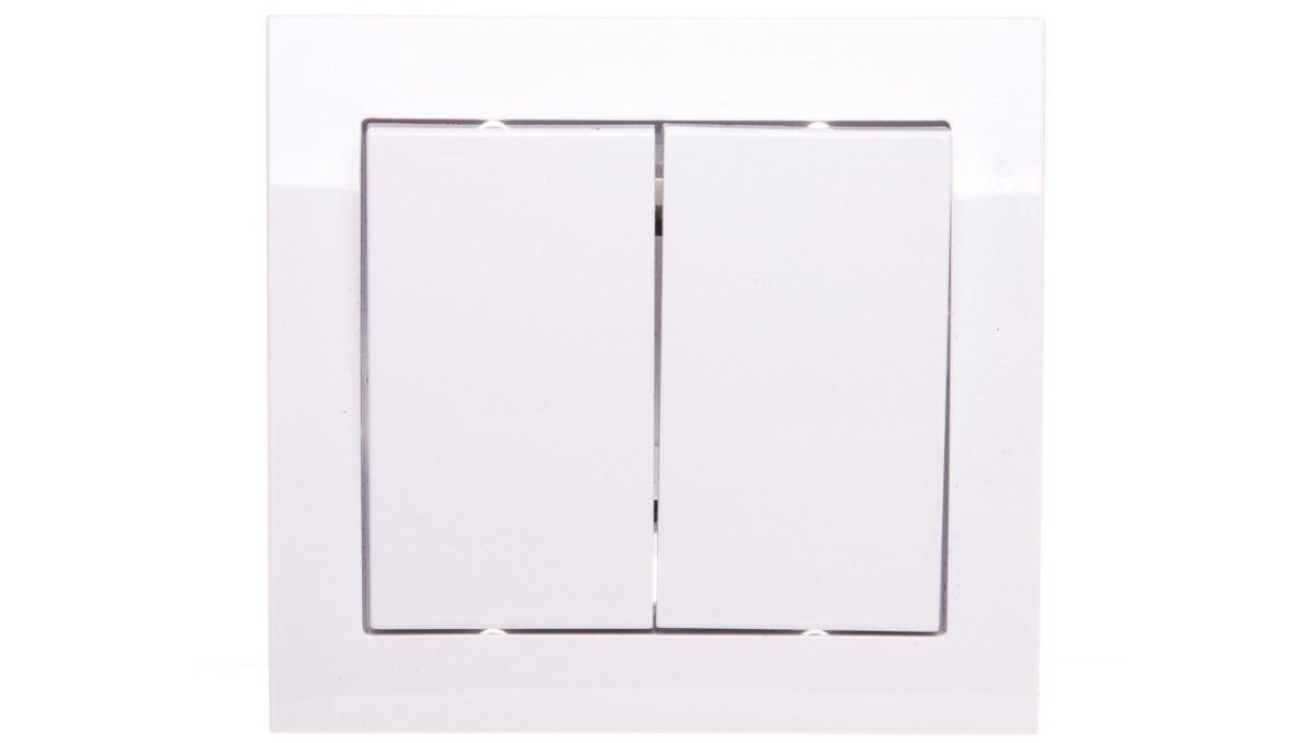 Ospel Włącznik podwójny KIER biały