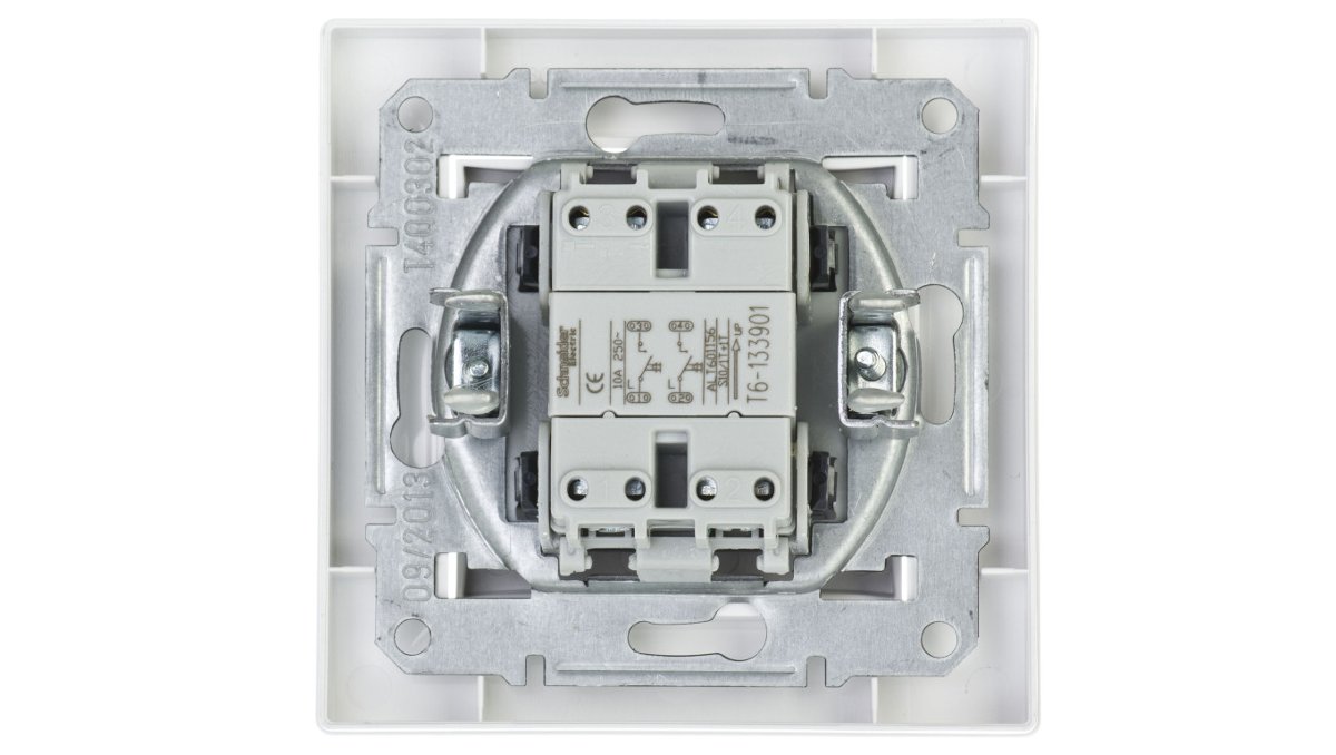 Schneider Asfora przycisk podtynkowy podwójny zaciski śrubowe biały EPH1100321