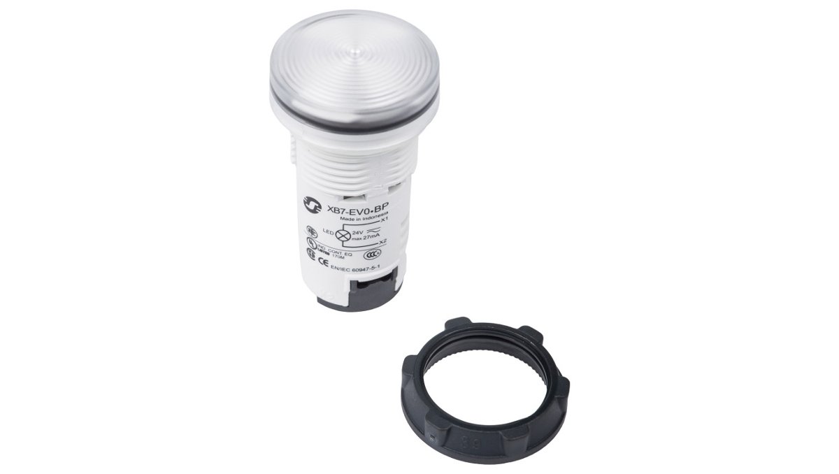 Schneider Lampka-sygnalizacyjna-22mm-biała-24V-AC-DC-zintegr-zacisk-śrubowy XB7EV07BP