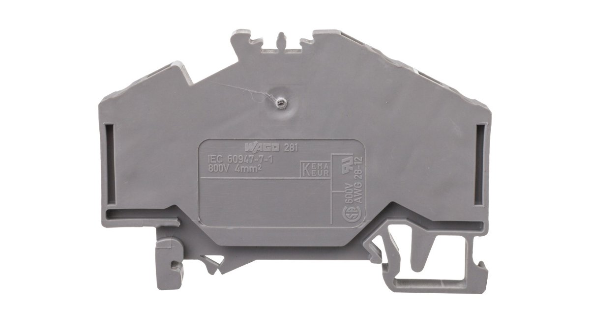 WAGO Terminal przepustowy WAGO 6 mm Sprężynowe Alokacja L szary 281-631 100 szt 281-631