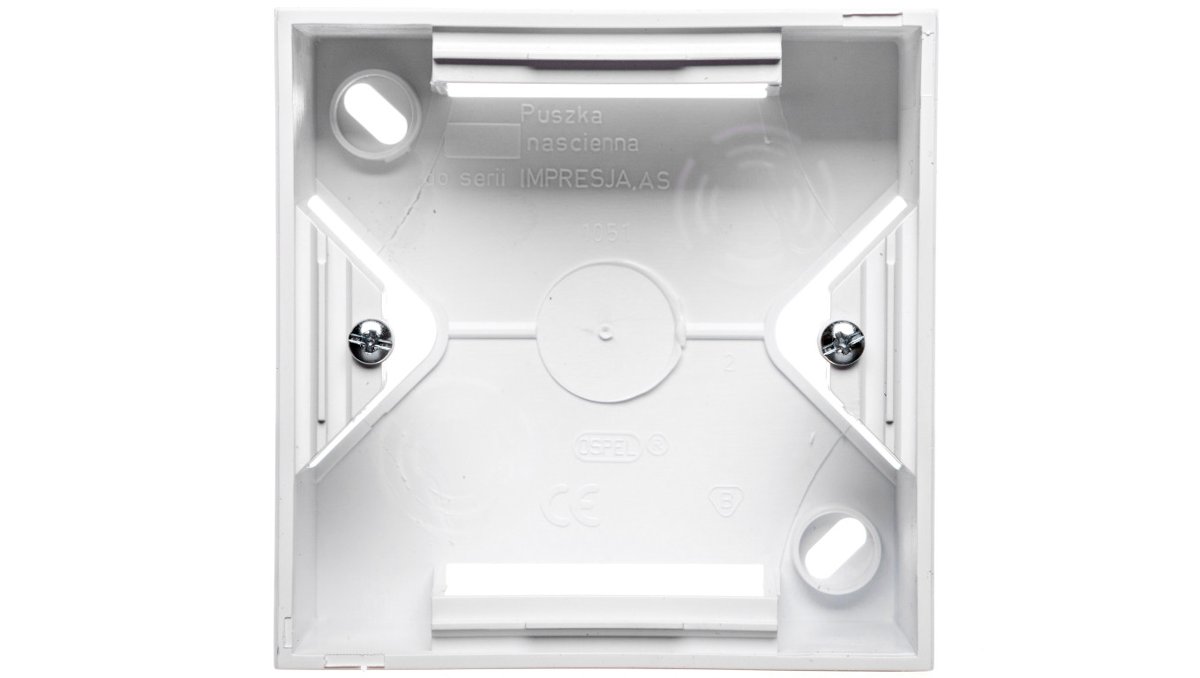AS Puszka naścienna pojedyńcza, biały