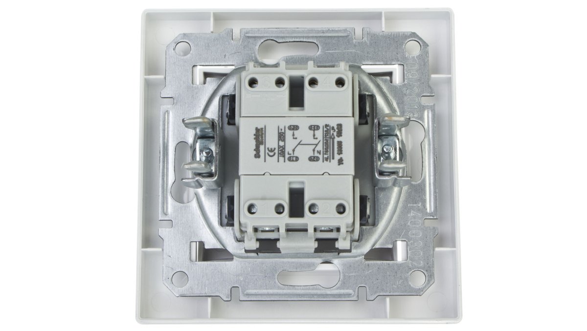Schneider Electric ASFORA Łącznik dwubiegunowy jednoklawiszowy zaciski śrubowe biały EPH0200321 EPH0200321