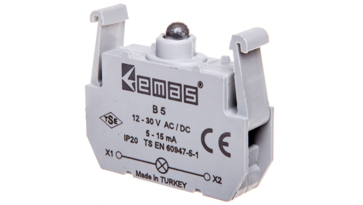 Dajar emas elektroteknik Element podświetlający biały 12-30V AC/DC do przycisków B T0-B5 T0-B5