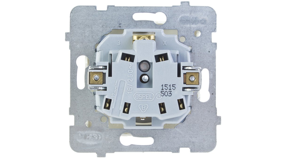 Ospel elektro Gniazdo Pojedyncze 2P+Z z uzniemieniem - Karo GP-1SZ/M/42
