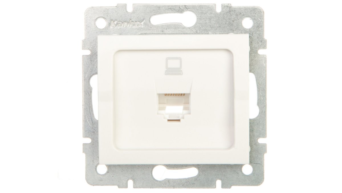 Kanlux Gniazdo komputerowe pojedyncze, (RJ45Cat 5e Jack) LOGI 02-1390-002 bi 25108