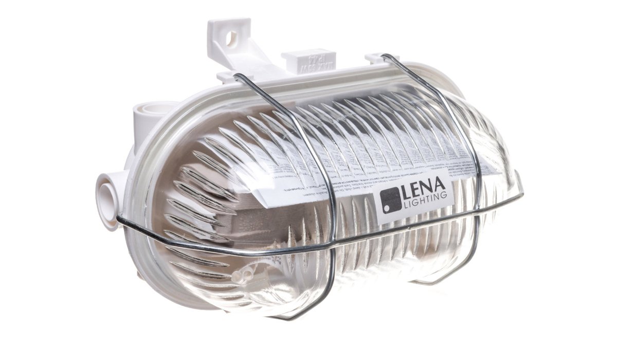 Фото - Інші електротовари LENA Lighting Oprawa kanałowa Oval 1 x 60W E27 IP44 biała  (321177)