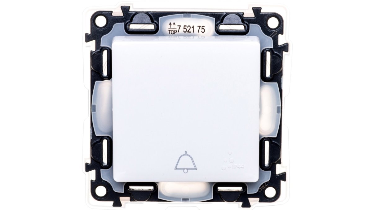 Legrand Valena Life Przycisk przełączony NO/NC IP44 z symbolem dzwonka - 6 A