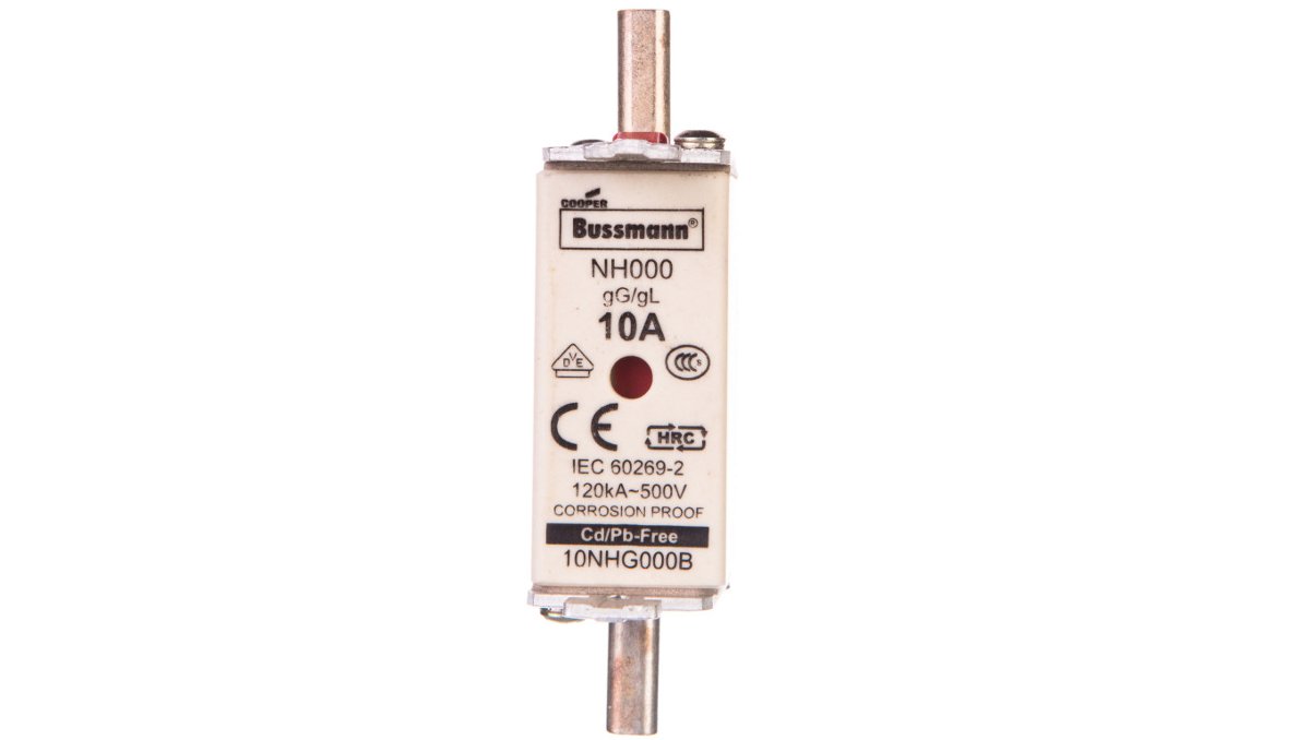 Eaton Wkładka bezpiecznikowa NH000 10A gL/gG 500V 10NHG000B 10NHG000B