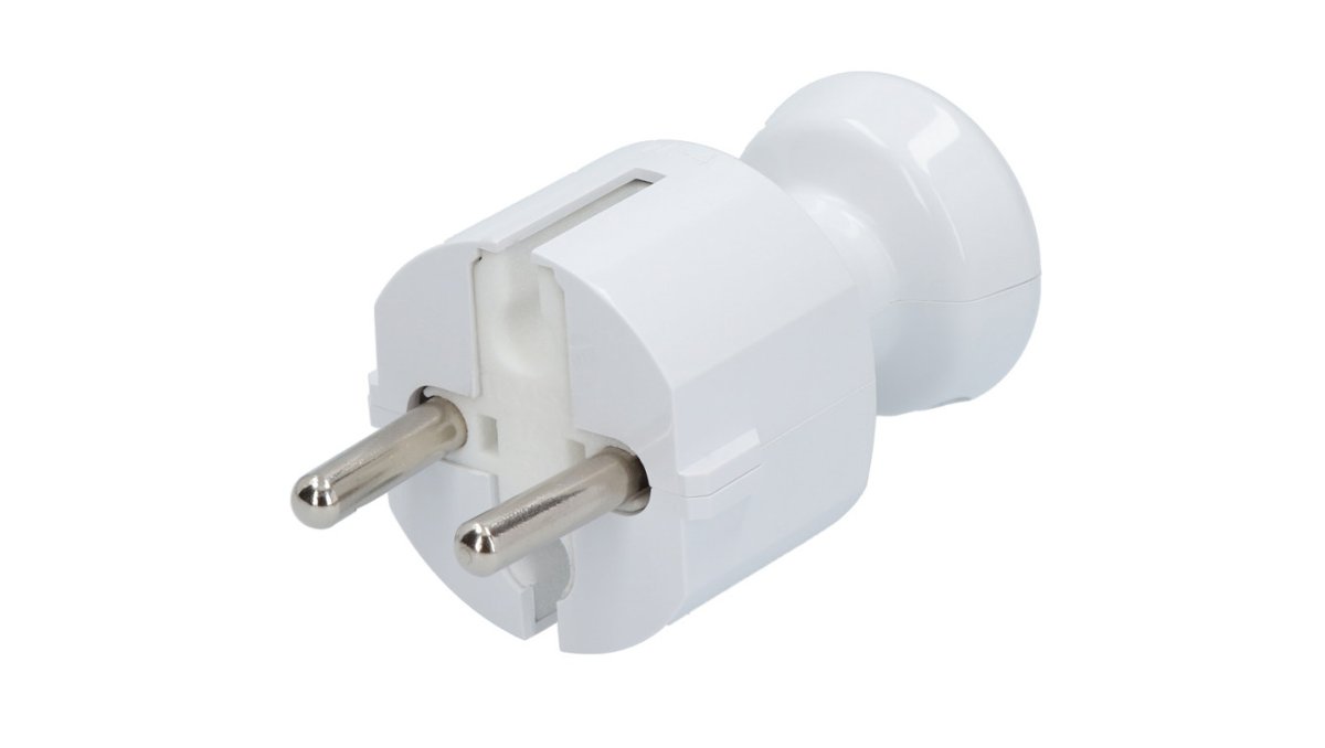 Wtyczka prosta bez uziemienia 16A WT-4 biała