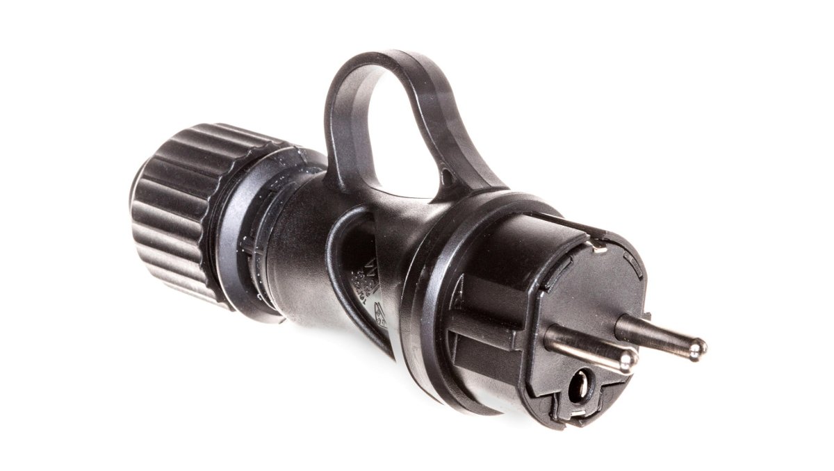F-elektro Wtyczka gumowa z uchwytem IP44 250V 80052