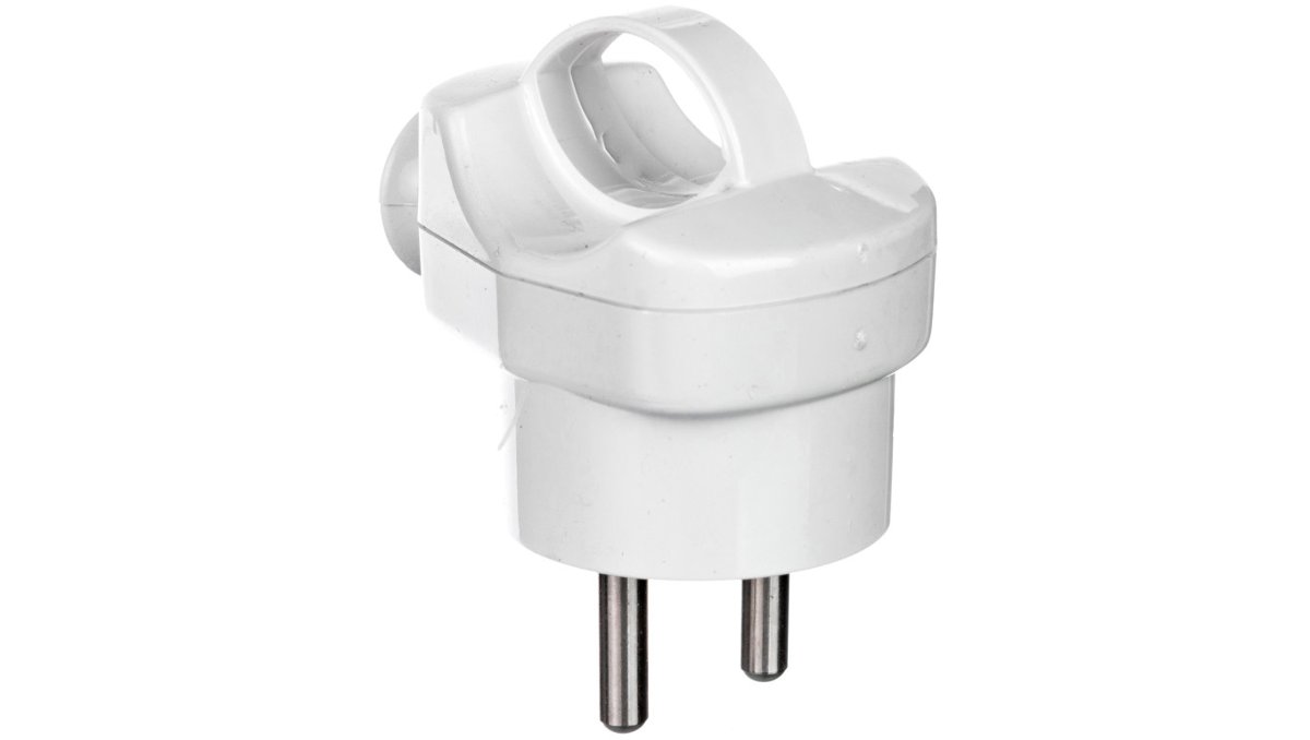 Elektro-Plast OPATÓWEK Wtyczka kątowa rozbieralna z uchwytem zu 16A 2P AWA-5 biała 51.46 51.46