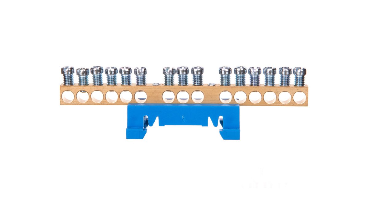 Simet Zacisk przyłączeniowy na TS35. neutralny N. 15-polowy. 15x16mm2 870N15 niebieski 89814003 89814003