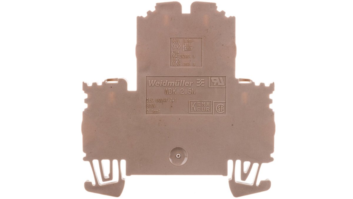 Weidmuller Złączka szynowa 2-piętrowa 4-przewodowa 2,5mm2 beżowa ATEX WDK 2.5N 1041600000 1041600000
