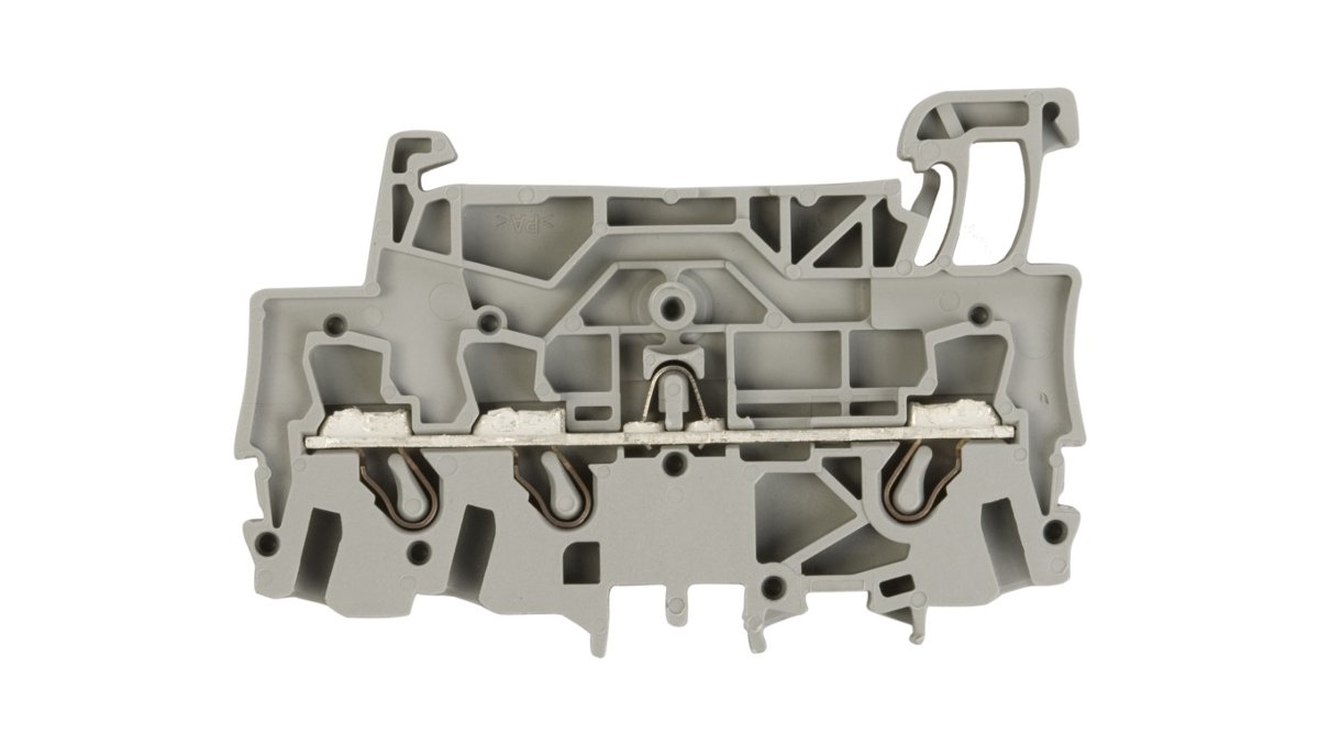 Wago Terminal przelotowy 3-przewodowy Szary, do przewodów 0,25 -2,5 mm2