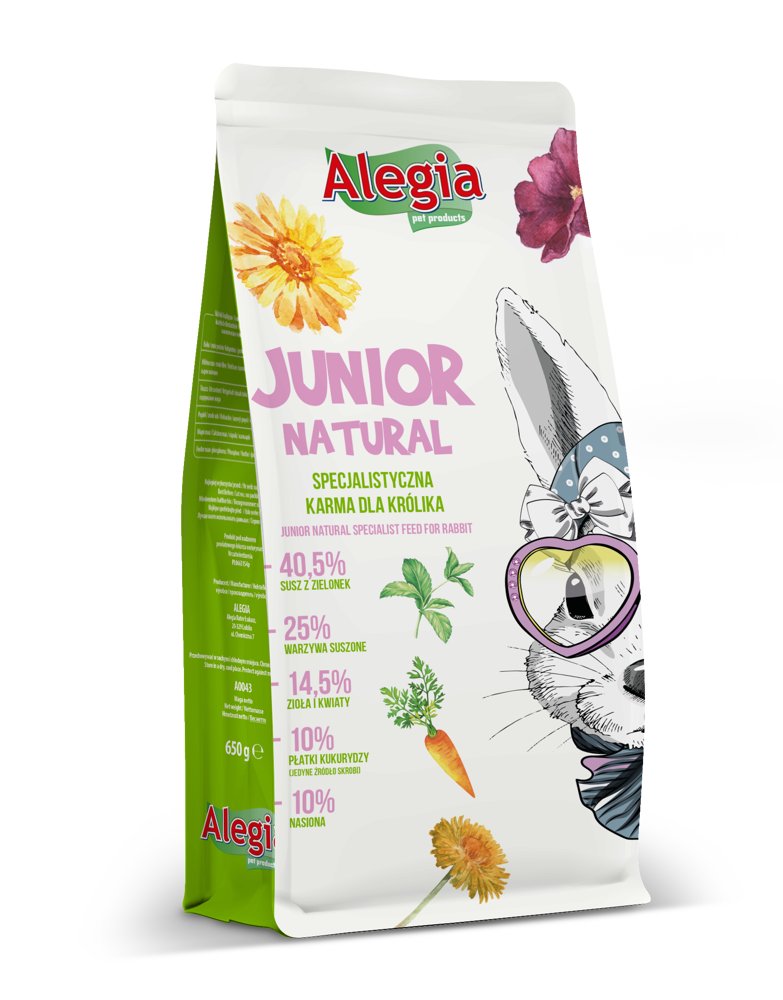 Alegia Junior Natural dla Królika 650g specjalistyczna karma