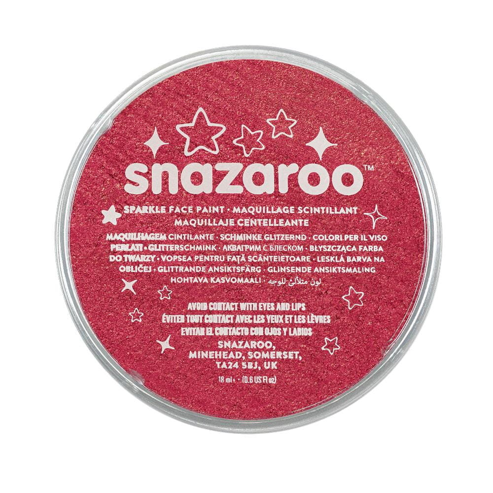 Farby do twarzy i ciała na bazie wody sparkle red Snazaroo 1118550