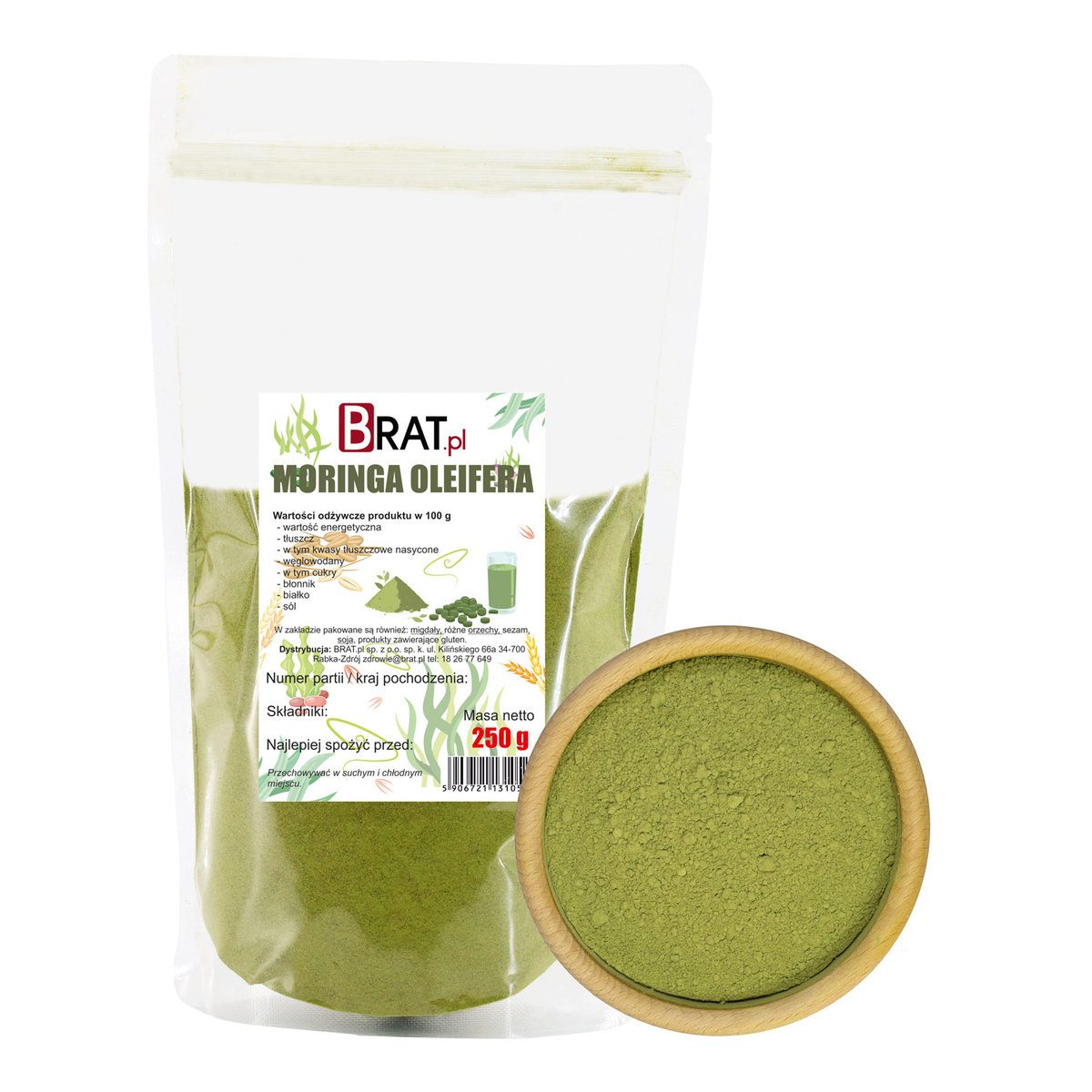 Moringa Oleifera Liść 250G Moringa Suszone Liście