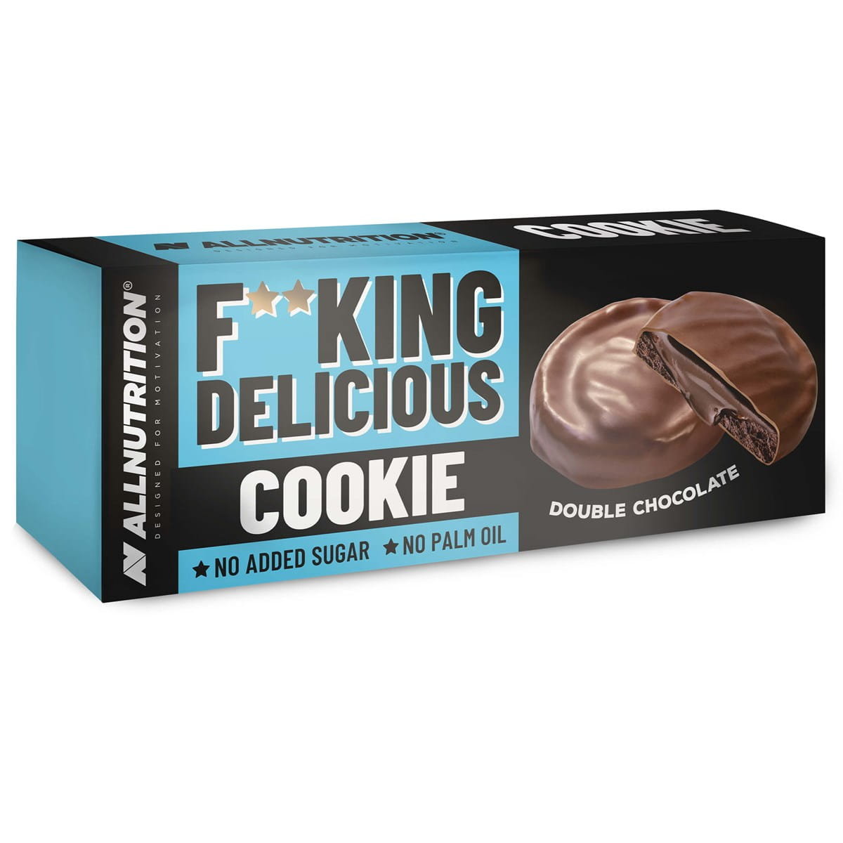 Allnutrition Ciasteczka kakaowe z podwójną czekoladą F**king Delicious 128 g
