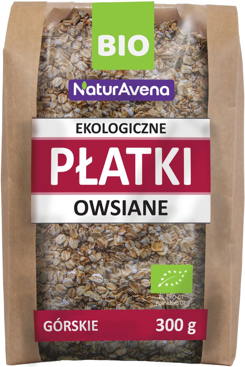 NATURAVENA NATURAVENA EKOLOGICZNE PŁATKI OWSIANE GÓRSKIE 300G Zakupy dla domu i biura! 85239713