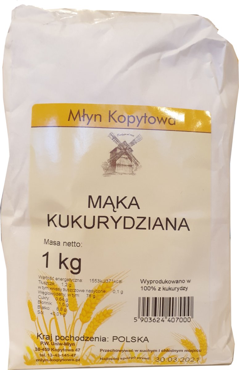 Młyn Kopytowa Mąka Kukurydziana 1kg -