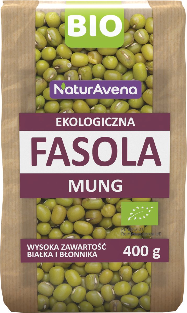 NATURAVENA NATURAVENA EKOLOGICZNA FASOLA MUNG 400G Zakupy dla domu i biura! 73694879